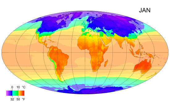 variazione stagionale delle temperature