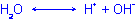 autoprotolisi dell'acqua
