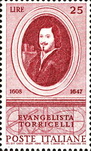 Francobollo italiano su Torricelli