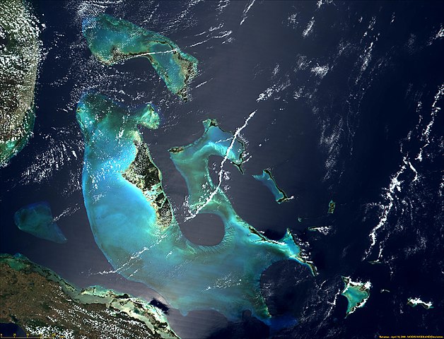 immagine satellitare delle Bahamas