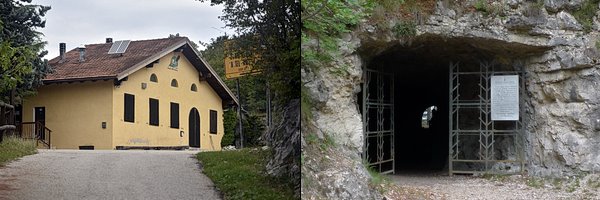 Baita degli Alpini e grotta Damiano Chiesa