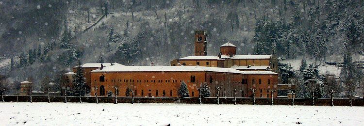 Nevicata sull'Abbazia di Praglia