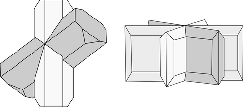 geminati di staurolite e cerussite