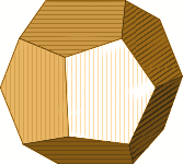 pentagonododecaedro di pirite
