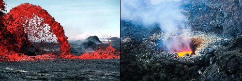 Esempi di lava basica e acida