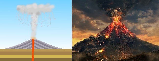 L'eruzione di Pompei dipinta su una tela ottocentesca